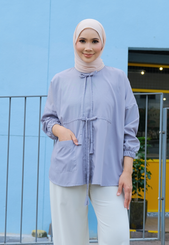 GLADYS BLOUSE IN DOLPHIN
