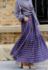 LULU STRIPE SKIRT IN YALE BLUE