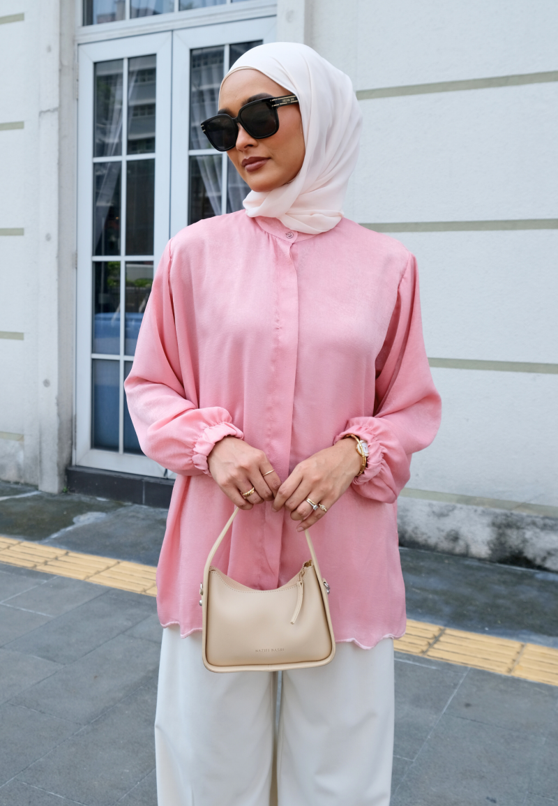 LYDIA BLOUSE IN SAND PINK