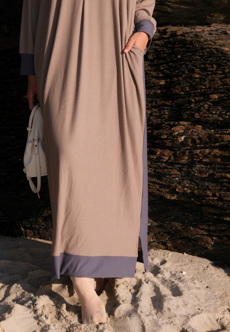 RISHA LONG DRESS IN LATTE