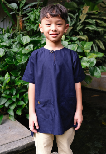 ARJUNA KURTA KIDS IN YANKEES BLUE