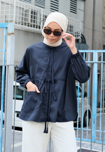 GLADYS BLOUSE IN CHARCOAL