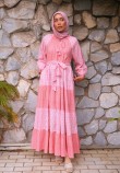 SAIRA LONG DRESS IN BABY PINK